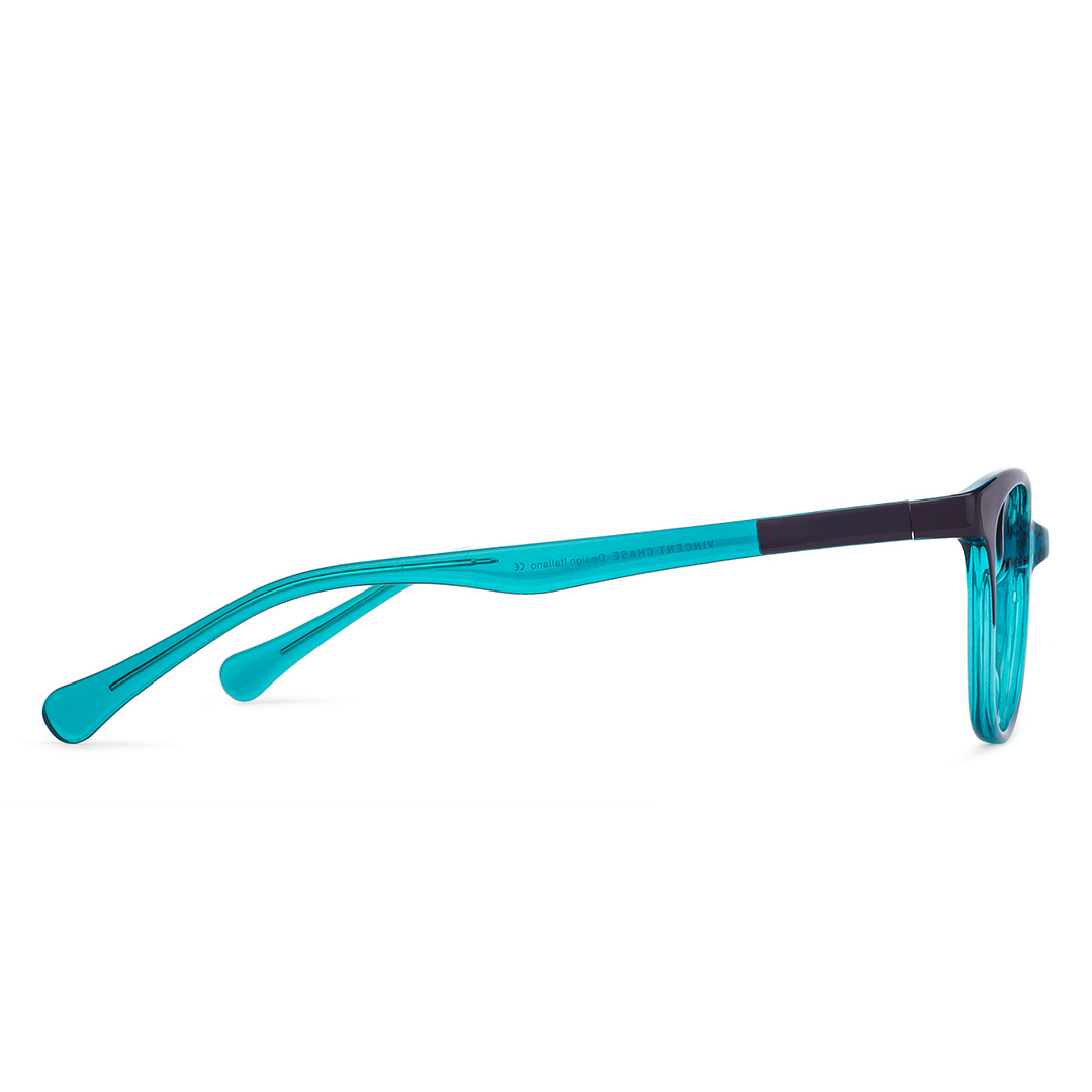 Lenskart Air Online Blue Transparent Full Rim Cat Eye left side