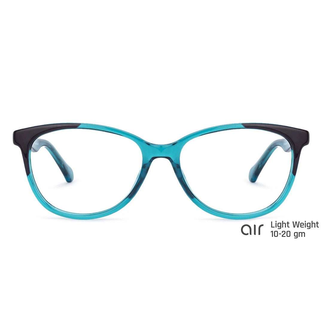 Lenskart Air Online Blue Transparent Full Rim Cat Eye left side