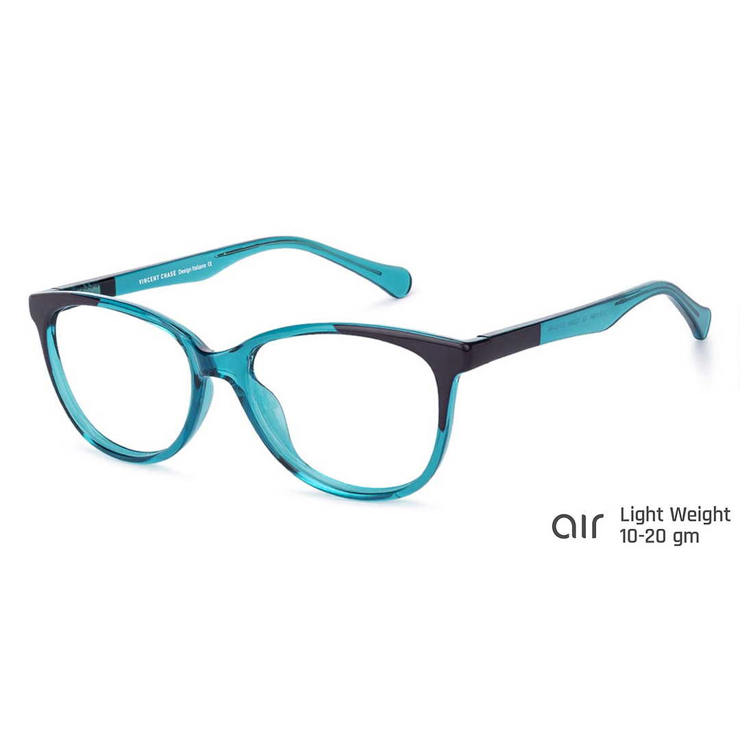 Lenskart Air Online Blue Transparent Full Rim Cat Eye right side