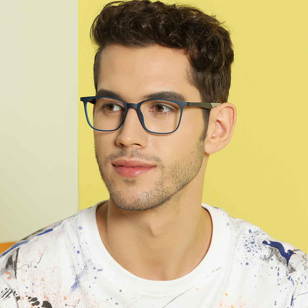 Lenskart Air Online Sky Blue Full Rim Square right side