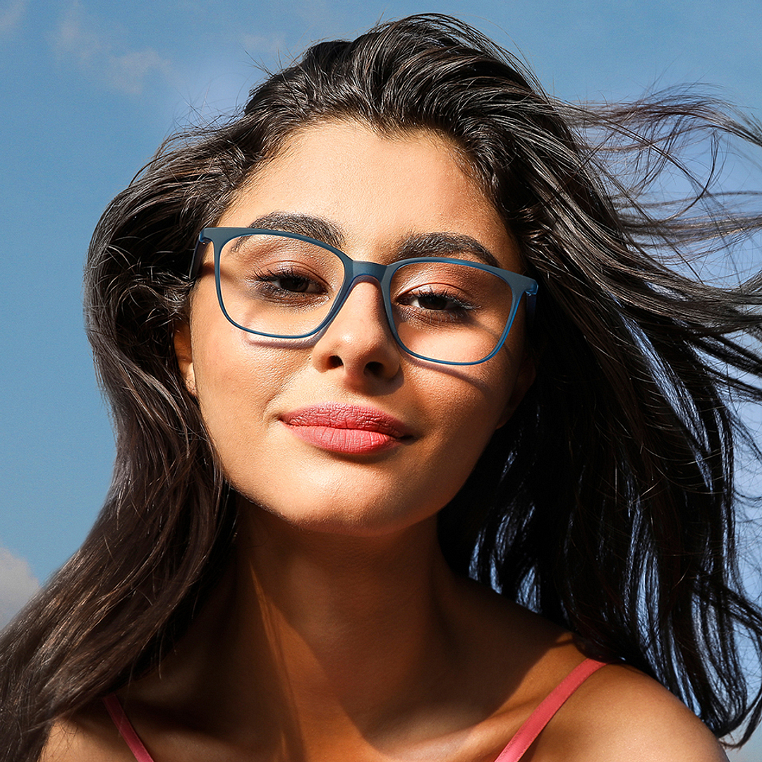 Lenskart Air Online Sky Blue Full Rim Square right side