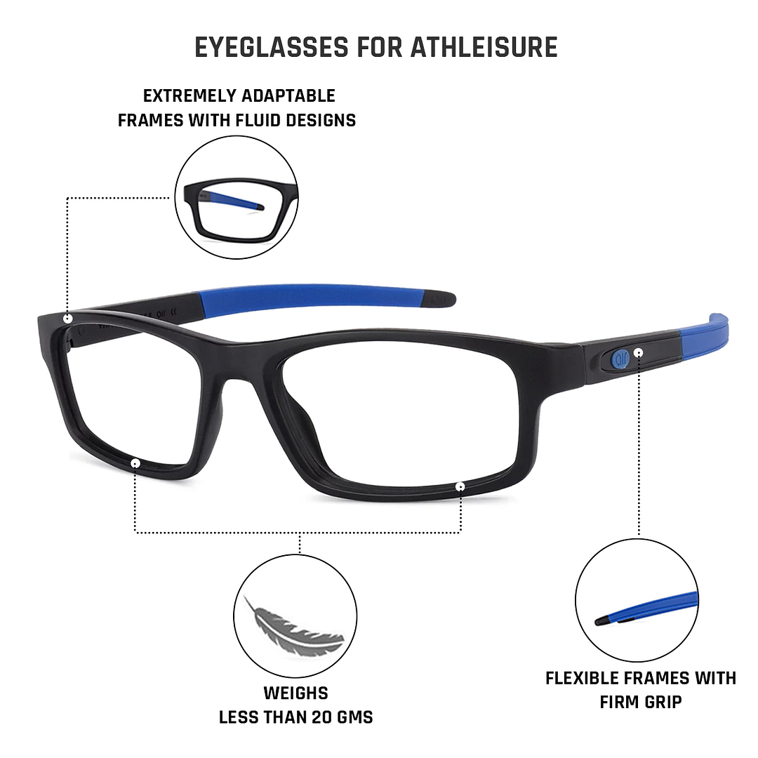 Lenskart Air Online Black Full Rim Rectangle right side