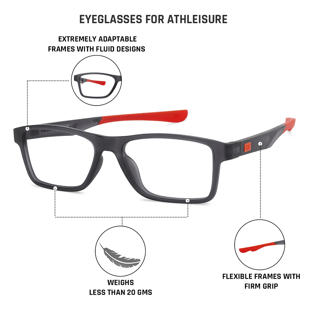 Lenskart Air Online Light Gray Full Rim Rectangle right side