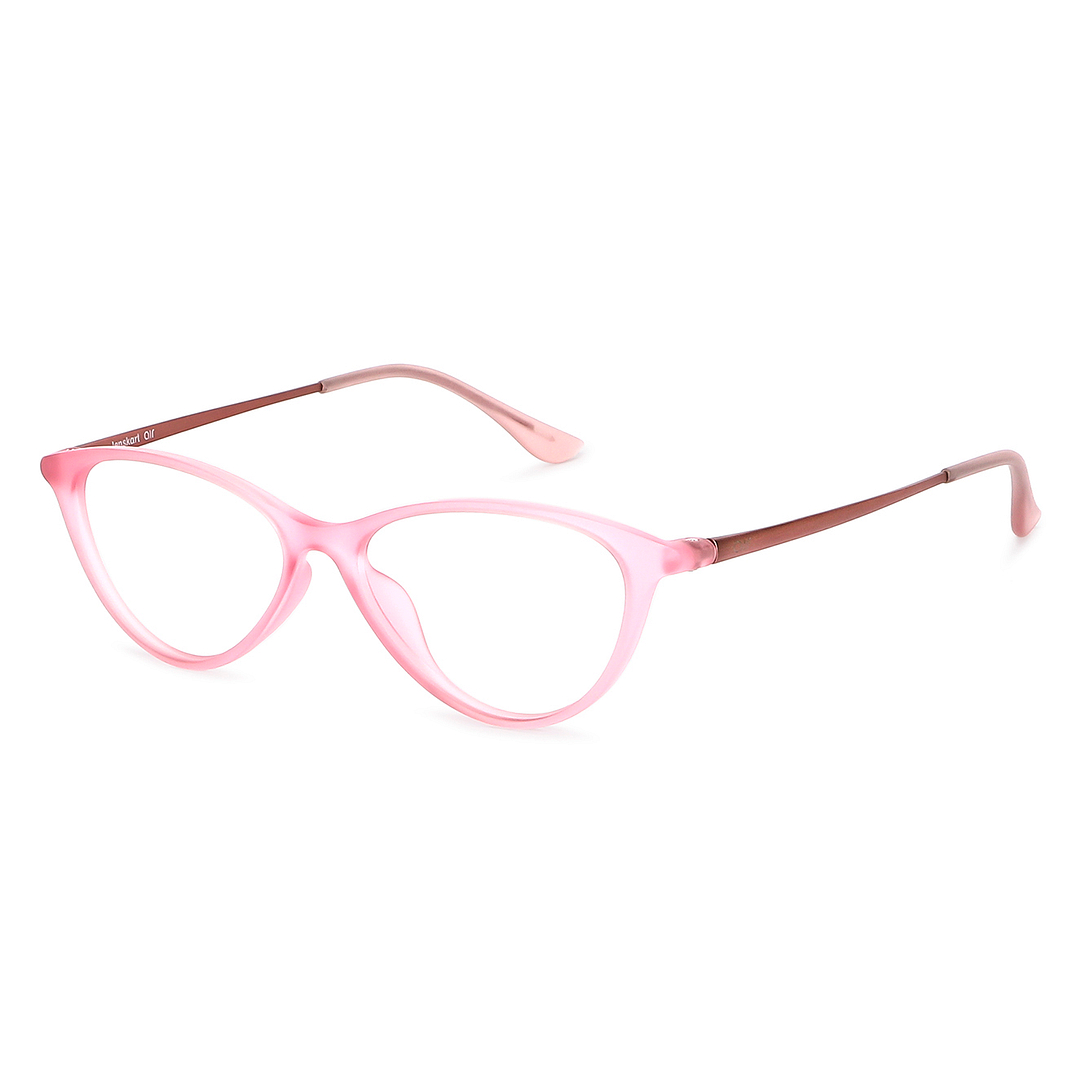 Lenskart Air Online Pink Transparent Full Rim Cat Eye right side