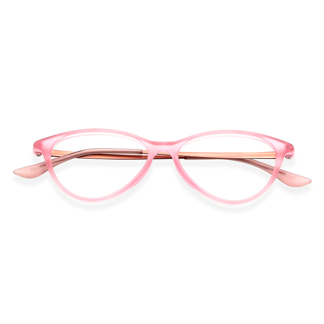 Lenskart Air Online Pink Transparent Full Rim Cat Eye right side