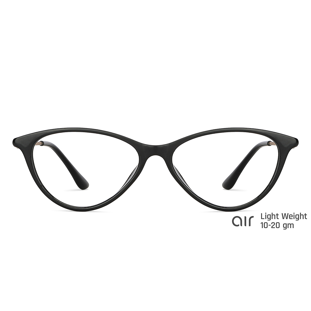 Lenskart Air Online Black Full Rim Cat Eye left side