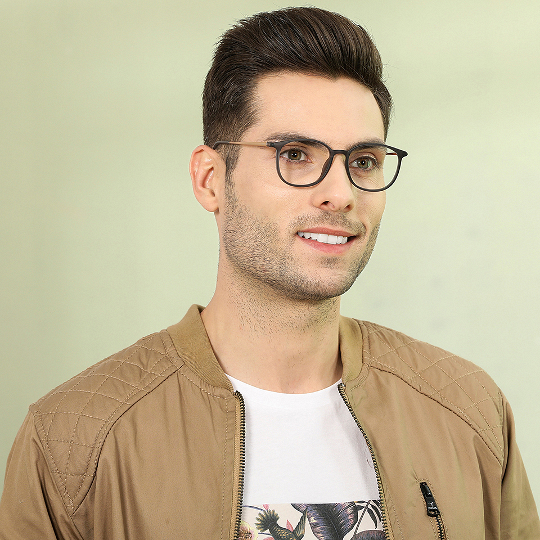 Lenskart Air Gray Transparent Full Rim Square right side