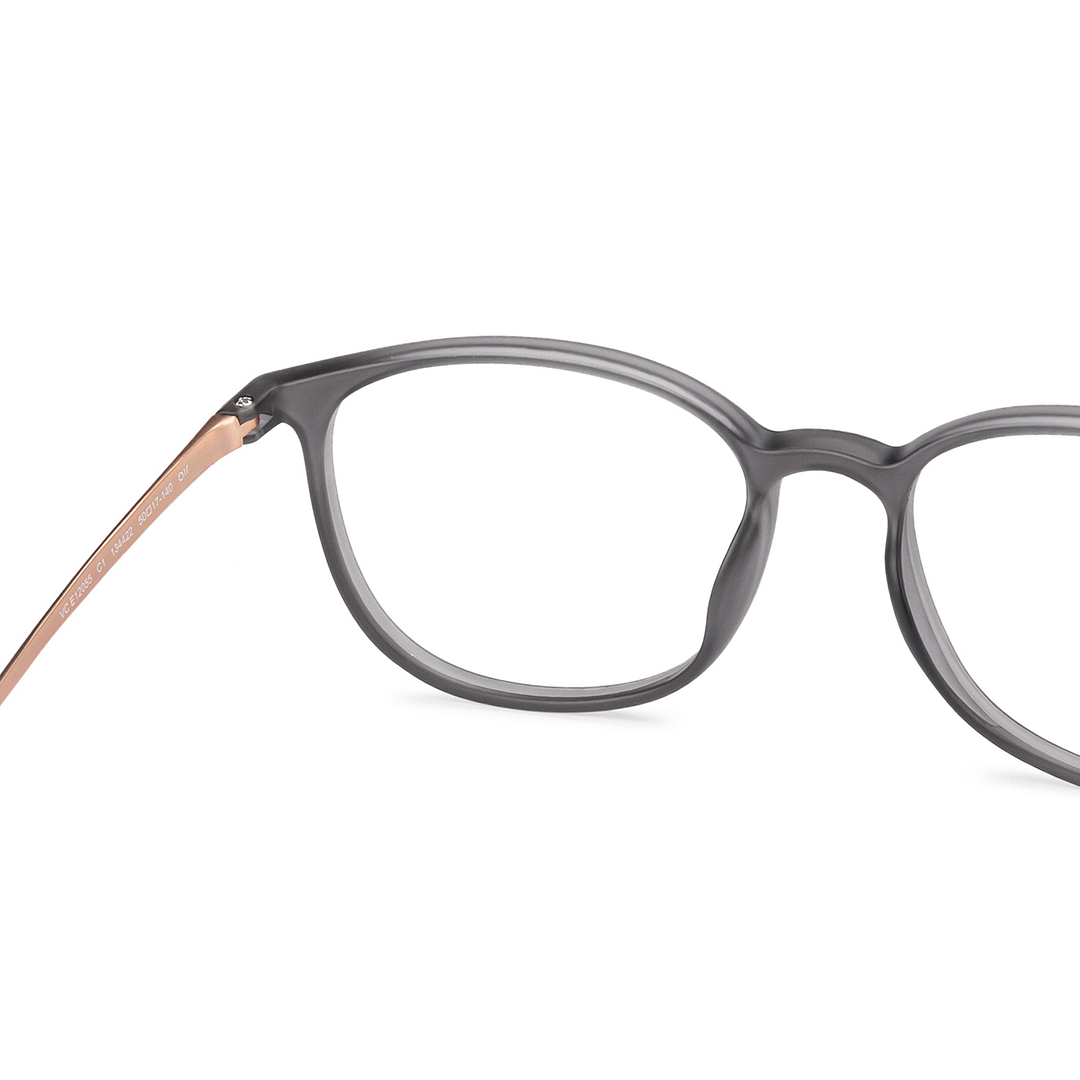 Lenskart Air Gray Transparent Full Rim Square left side