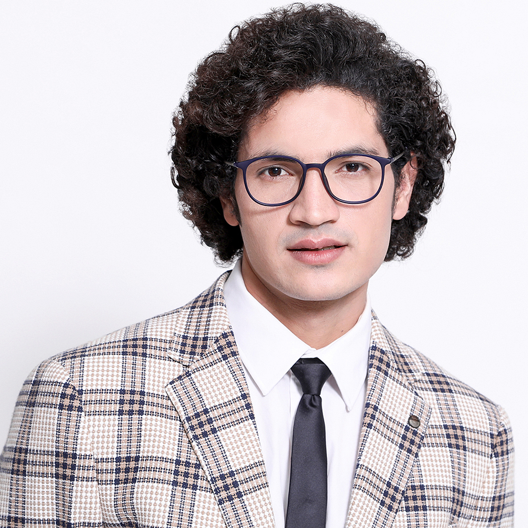 Lenskart Air Online Sky Blue Full Rim Square right side