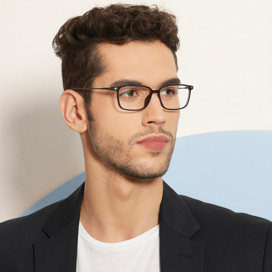 Lenskart Air Online Gray Transparent Full Rim Rectangle right side
