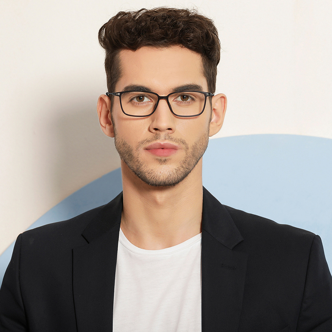 Lenskart Air Online Gray Transparent Full Rim Rectangle left side
