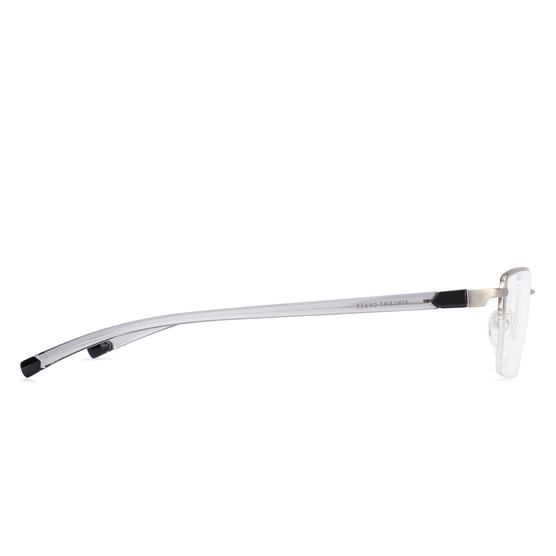 Lenskart Air Online Silver Half Rim Rectangle left side