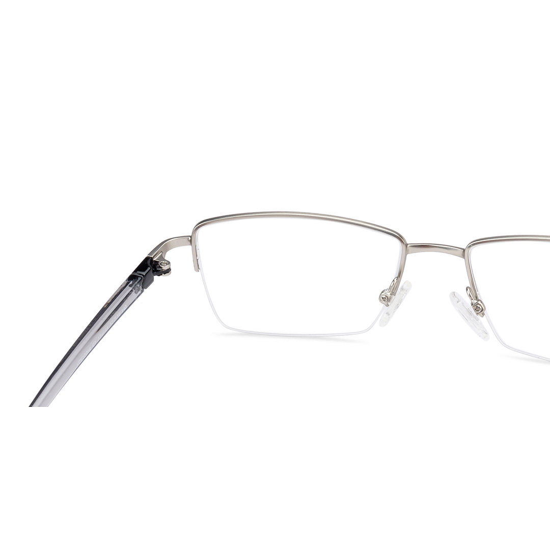Lenskart Air Online Silver Half Rim Rectangle right side