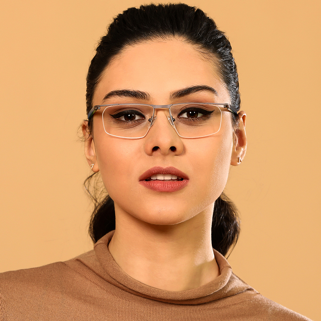 Lenskart Air Online Demi Half Rim Rectangle left side