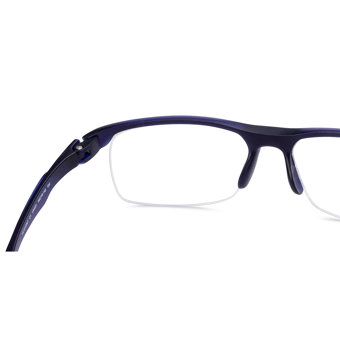 Lenskart Air Online Sky Blue Half Rim Rectangle right side