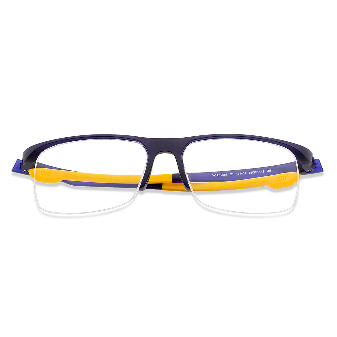 Lenskart Air Online Sky Blue Half Rim Rectangle left side