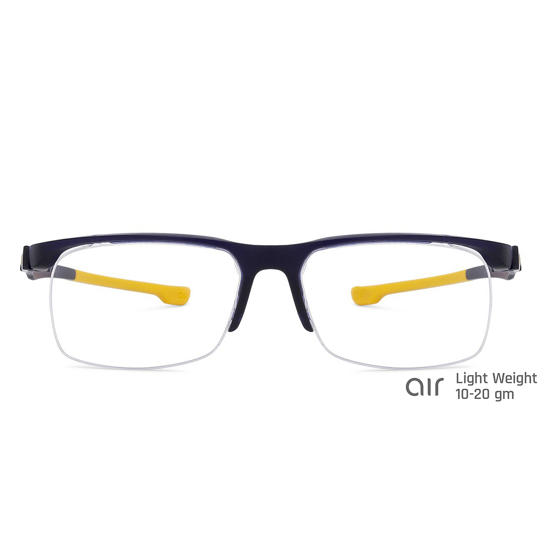 Lenskart Air Online Sky Blue Half Rim Rectangle left side