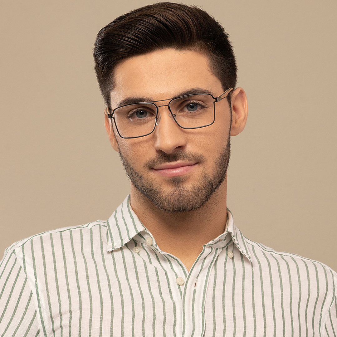 Lenskart Air Online Mid Gunmetal Full Rim Square left side