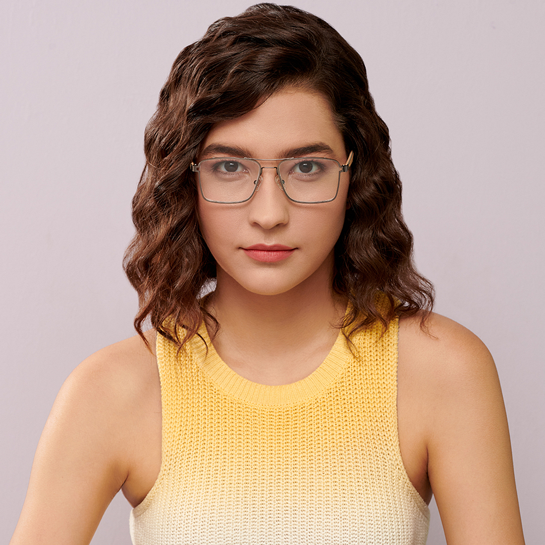 Lenskart Air Online Mid Gunmetal Full Rim Square right side