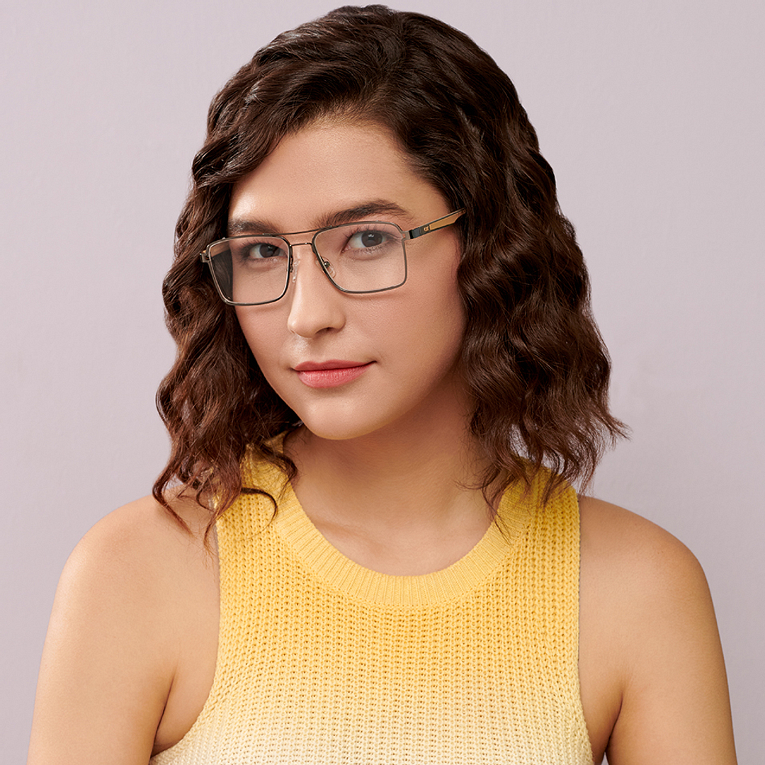 Lenskart Air Online Mid Gunmetal Full Rim Square left side