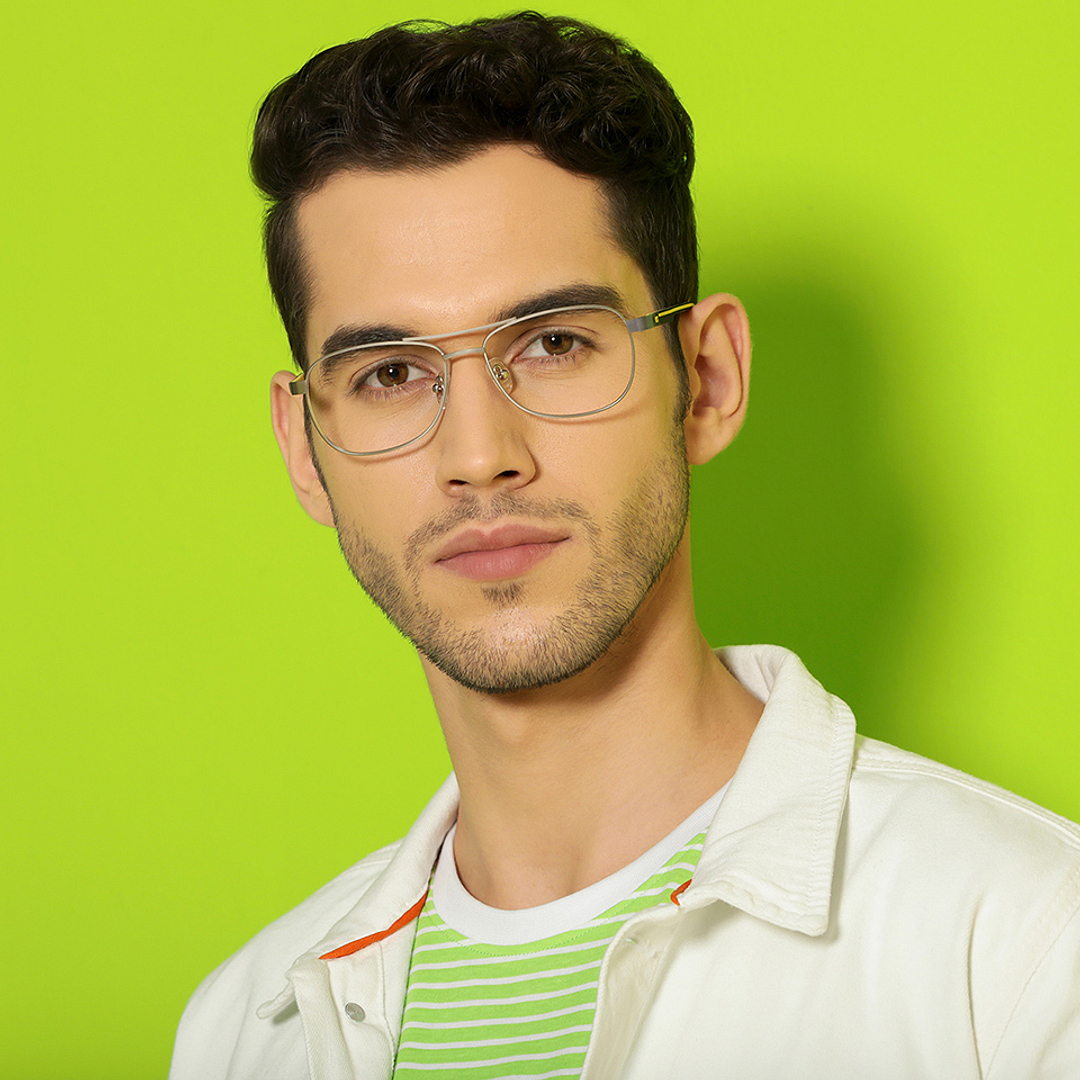 Lenskart Air Online Silver Full Rim Aviator right side