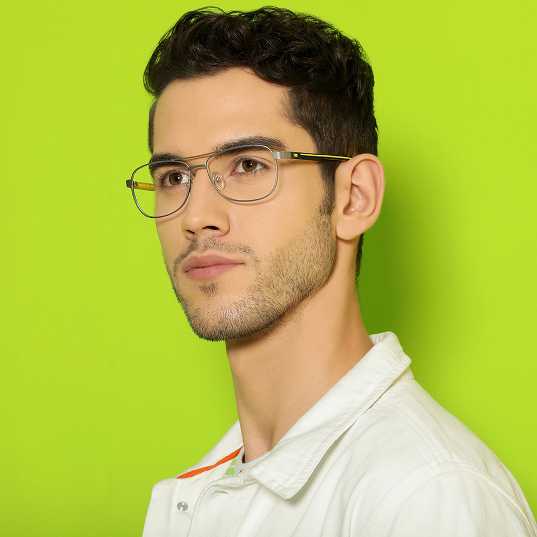 Lenskart Air Online Silver Full Rim Aviator right side