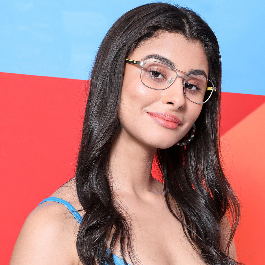 Lenskart Air Online Silver Full Rim Aviator left side