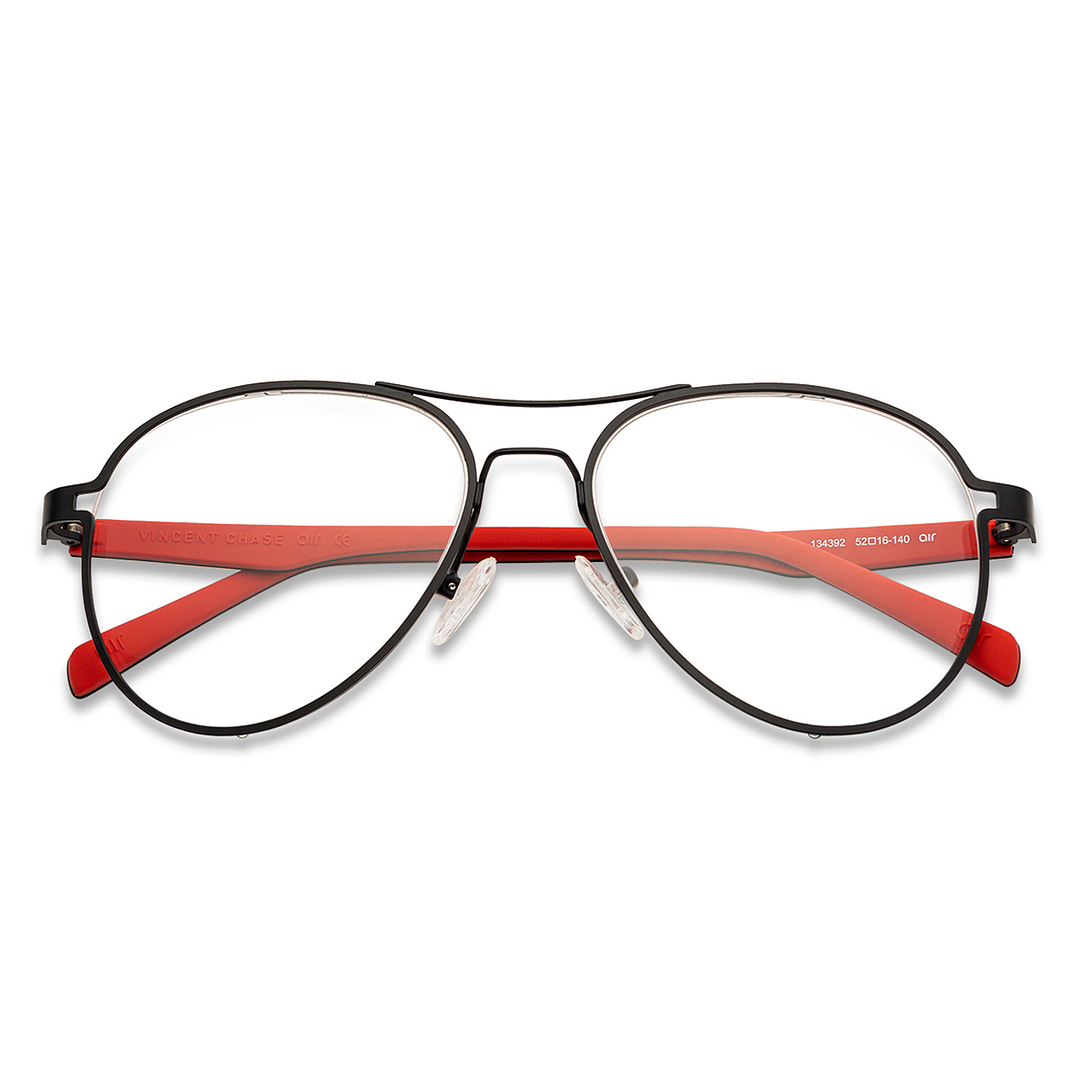 Lenskart Air Online Black Full Rim Aviator left side