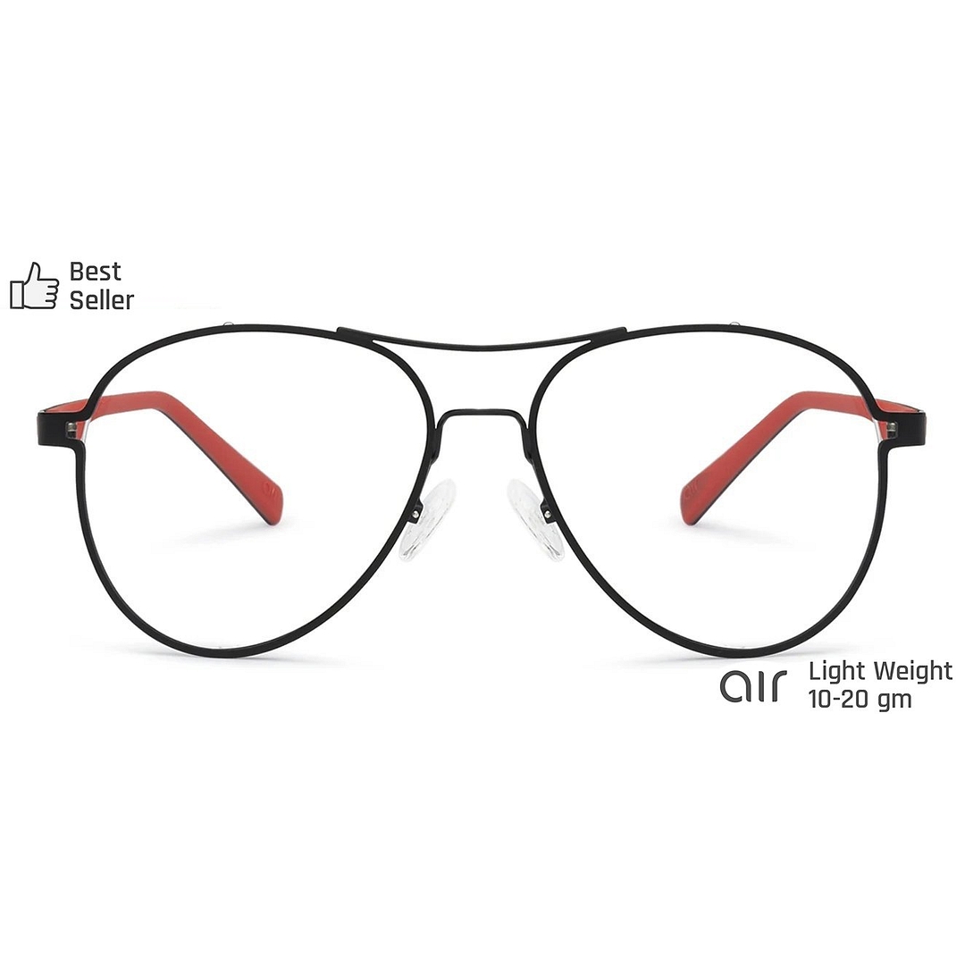 Lenskart Air Online Black Full Rim Aviator left side
