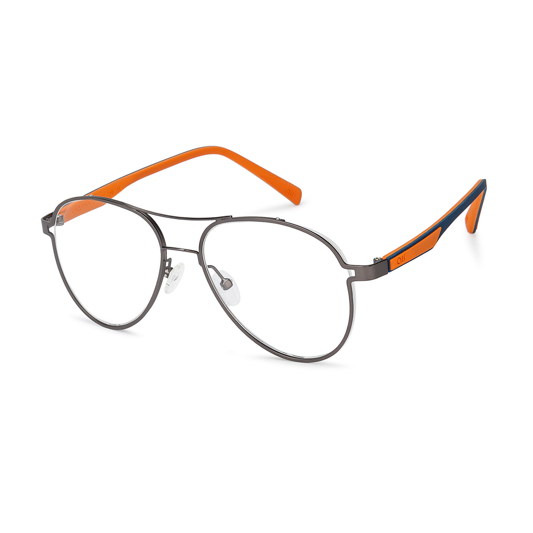 Lenskart Air Online Mid Gunmetal Full Rim Aviator right side