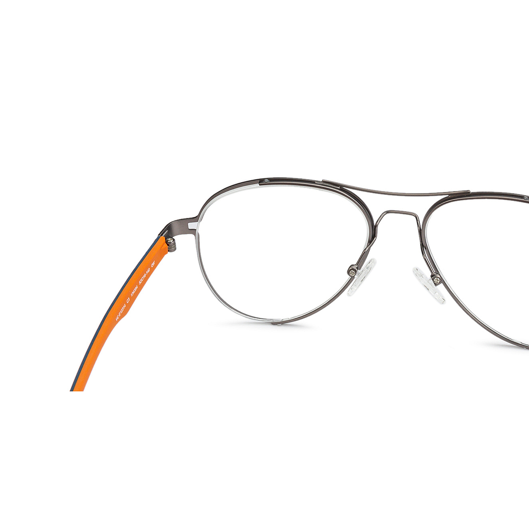 Lenskart Air Online Mid Gunmetal Full Rim Aviator left side