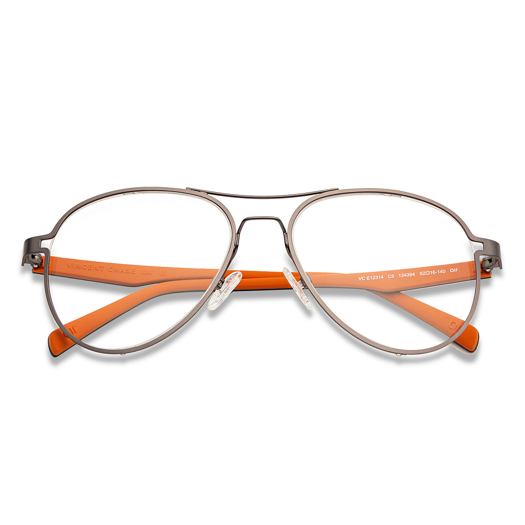 Lenskart Air Online Mid Gunmetal Full Rim Aviator right side