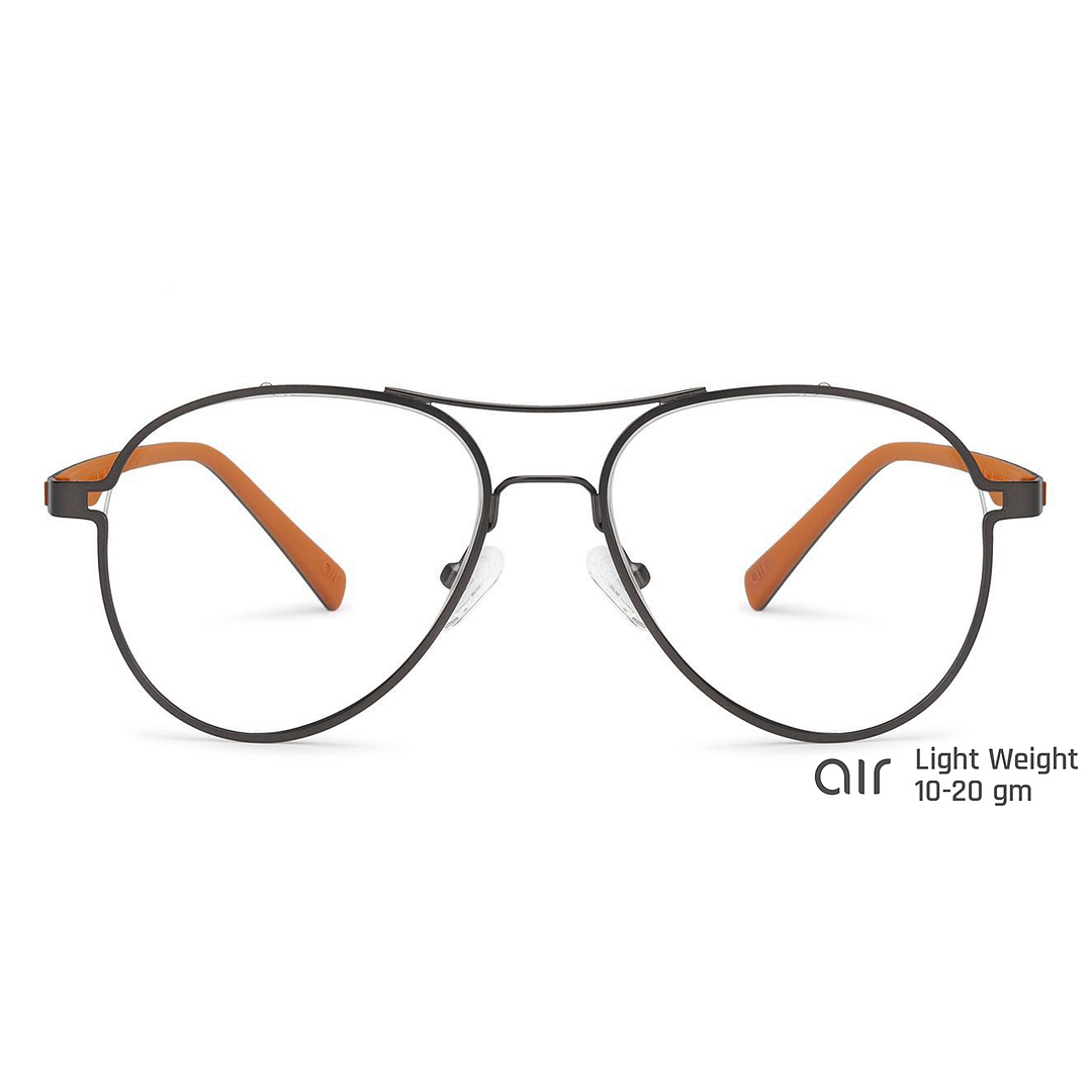 Lenskart Air Online Mid Gunmetal Full Rim Aviator left side