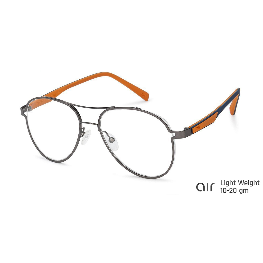 Lenskart Air Online Mid Gunmetal Full Rim Aviator right side