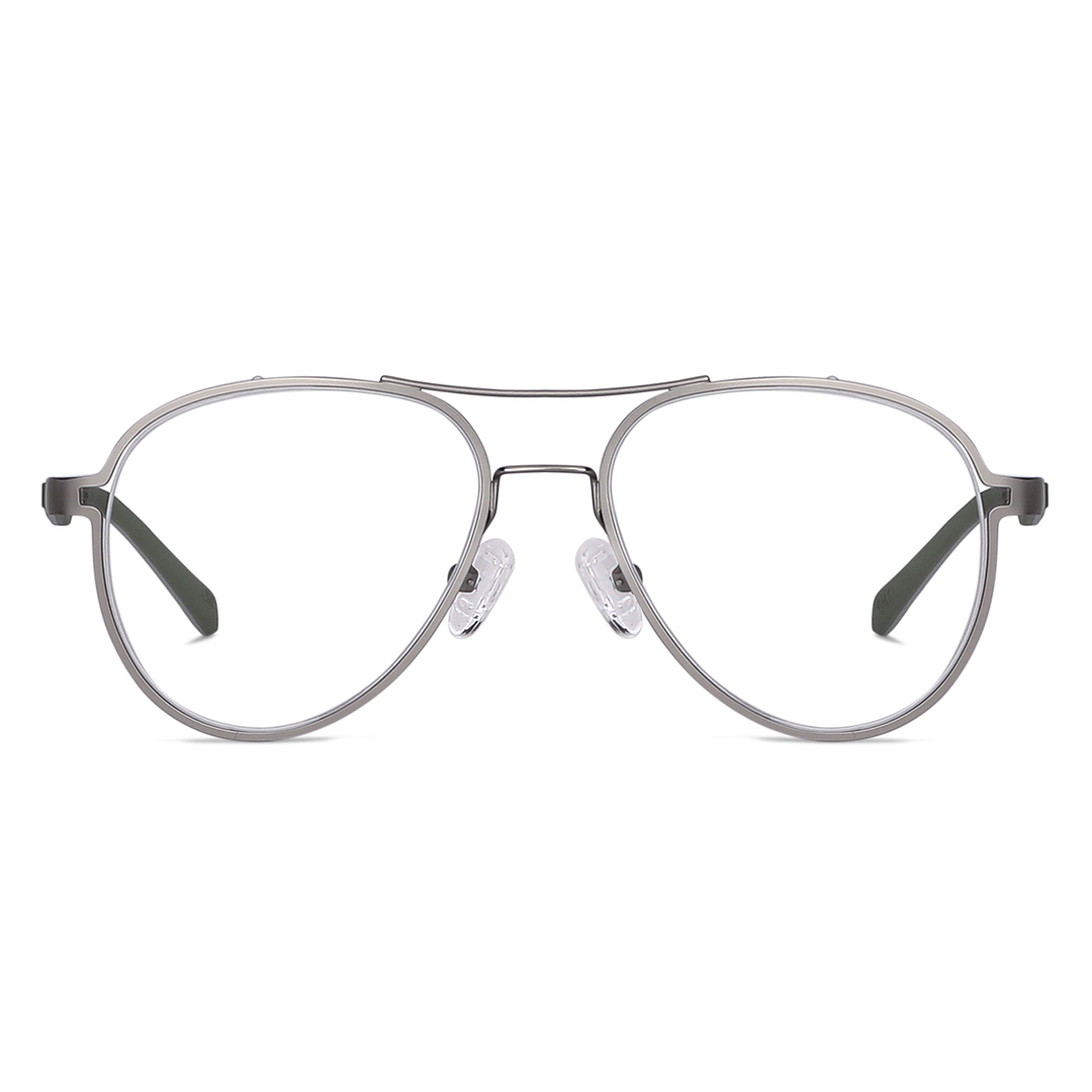 Lenskart Air Online Silver Full Rim Aviator left side