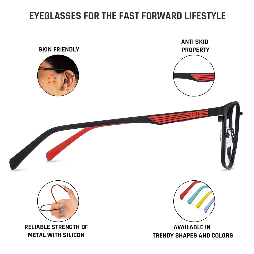 Lenskart Air Online Black Full Rim Square left side