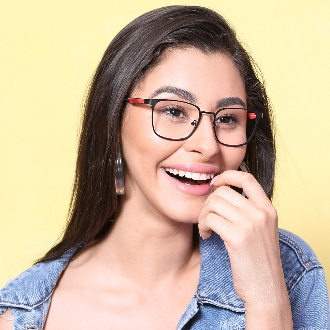 Lenskart Air Online Black Full Rim Square left side