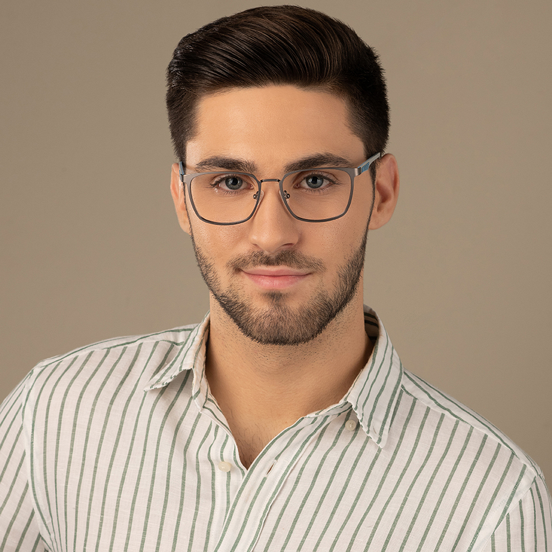 Lenskart Air Online Mid Gunmetal Full Rim Square right side