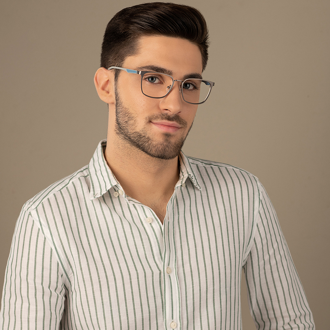 Lenskart Air Online Mid Gunmetal Full Rim Square left side