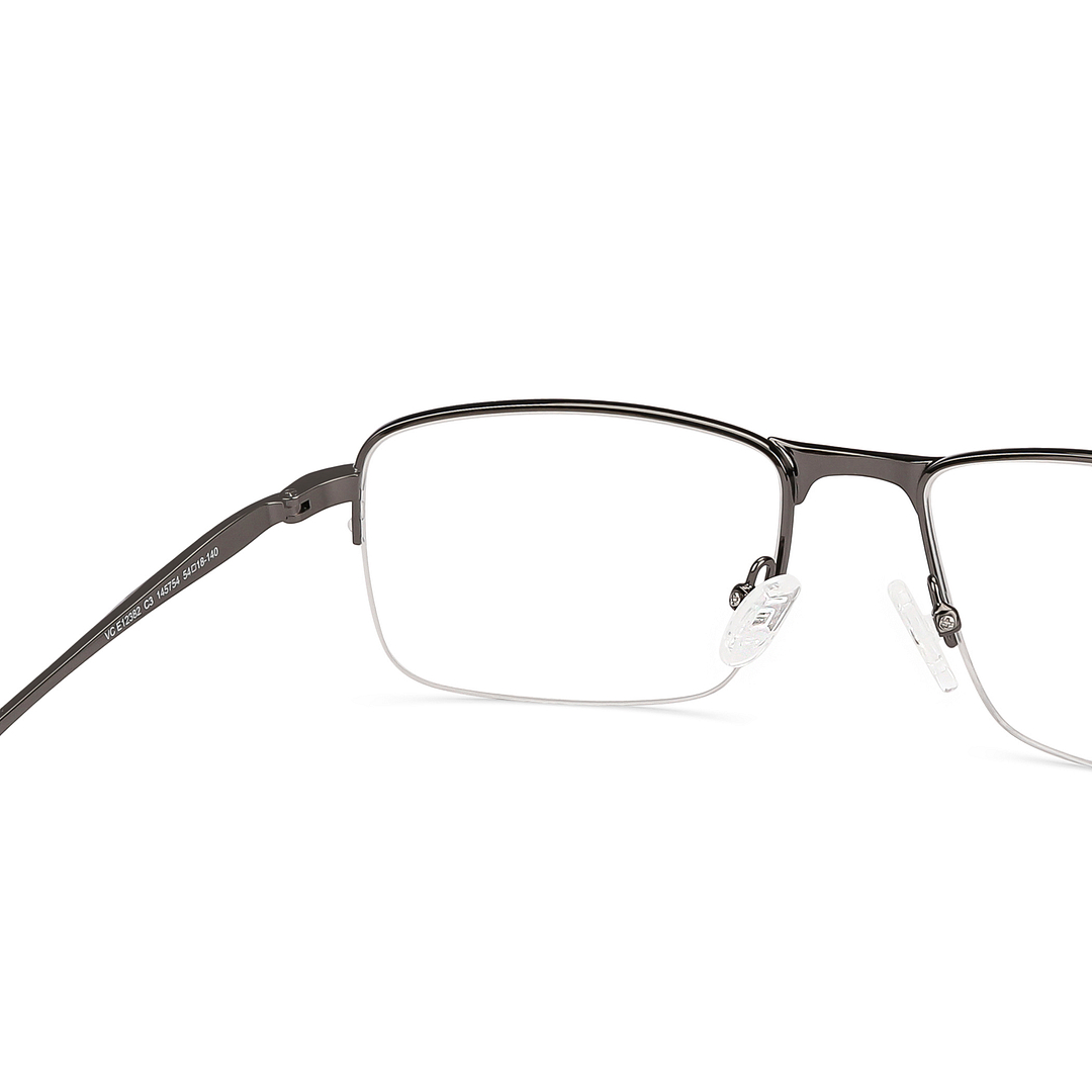 Lenskart Air Online Mid Gunmetal Half Rim Rectangle right side