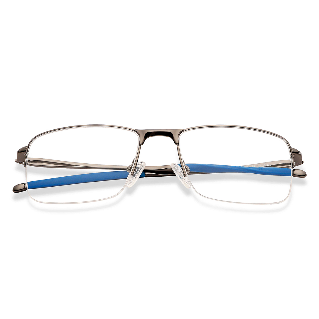 Lenskart Air Online Mid Gunmetal Half Rim Rectangle left side