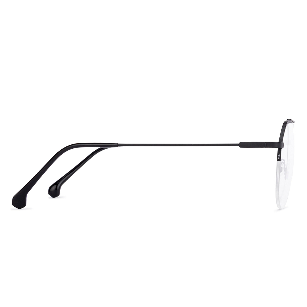 Vincent Chase Online Black Half Rim Geometric left side