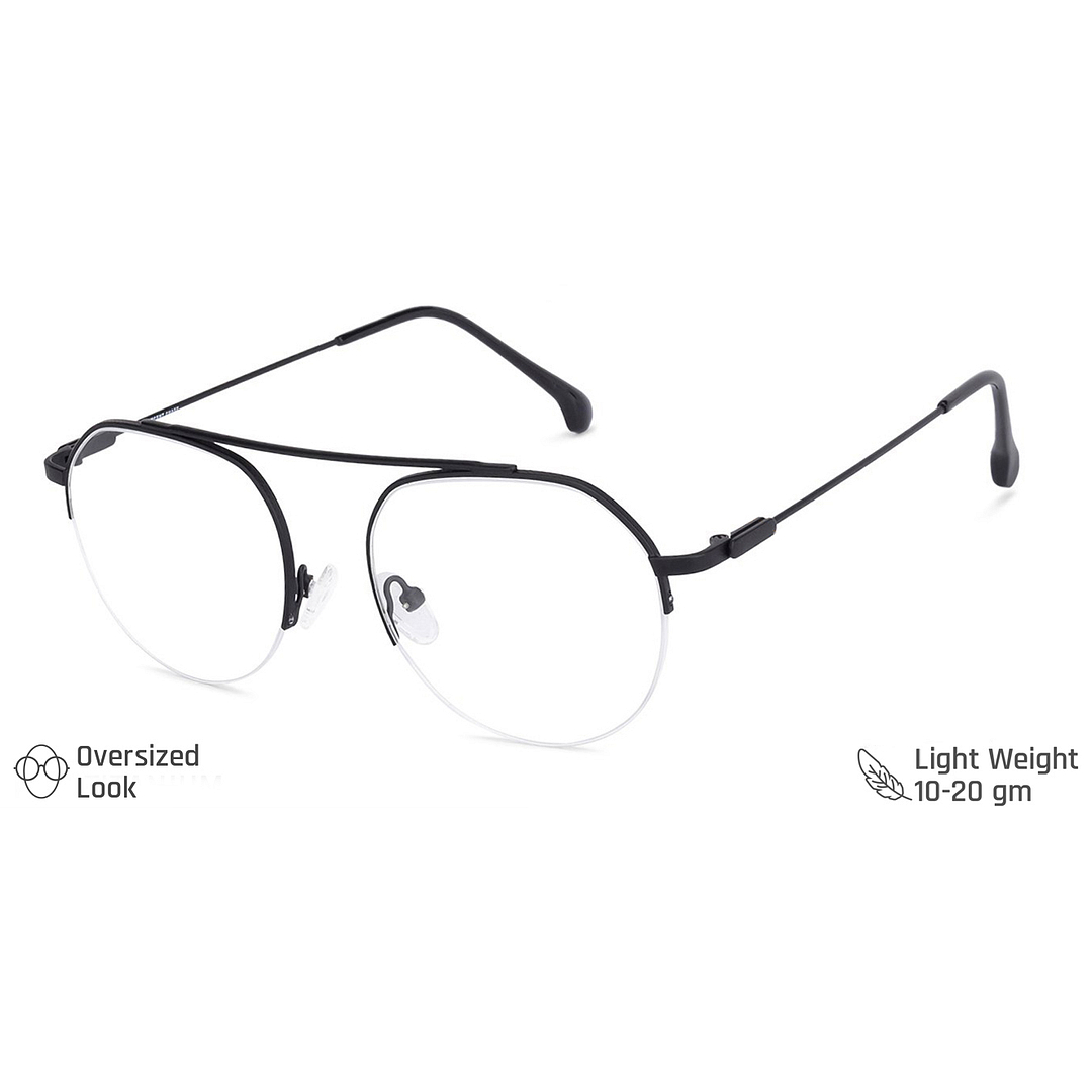 Vincent Chase Online Black Half Rim Geometric right side