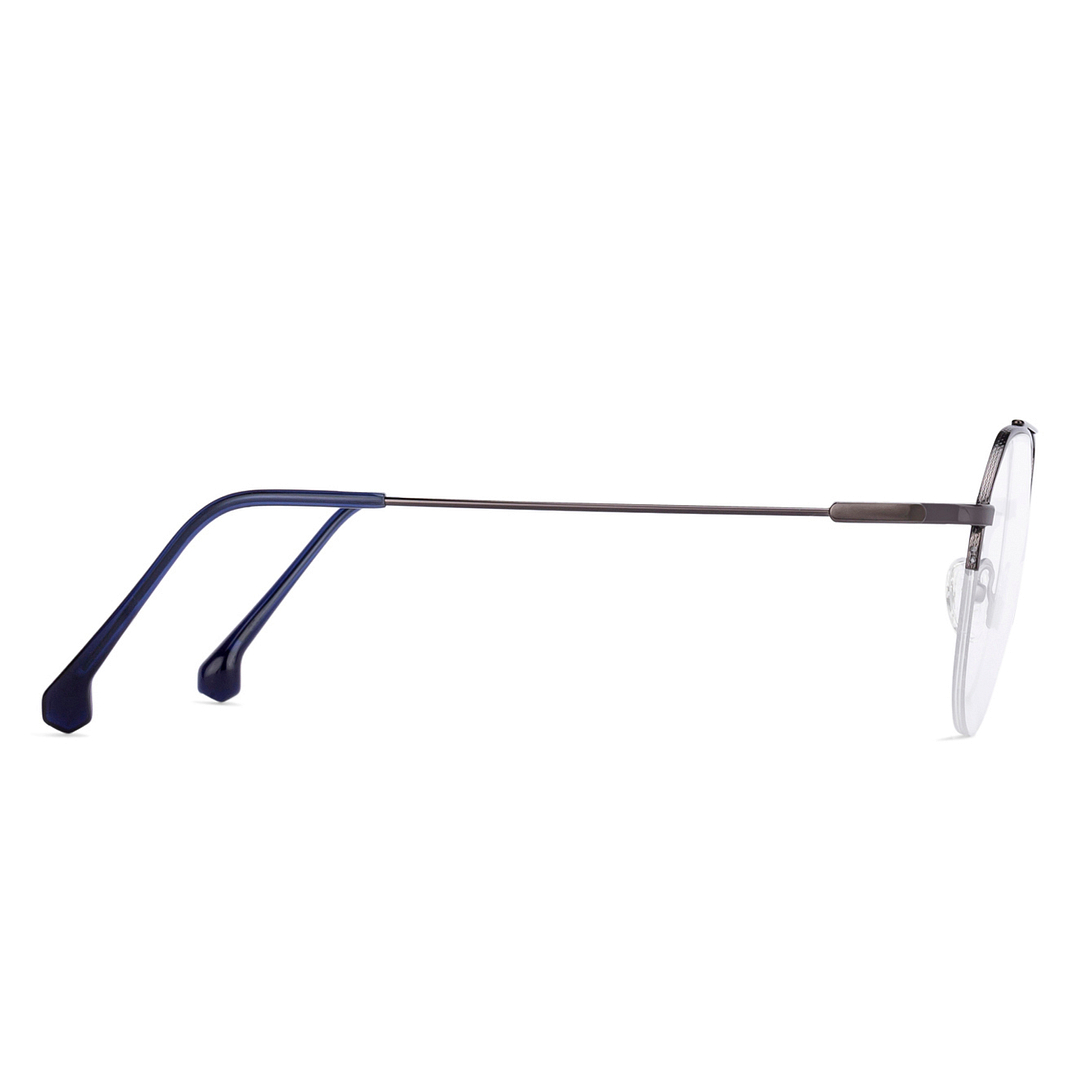 Vincent Chase Online Mid Gunmetal Half Rim Geometric left side