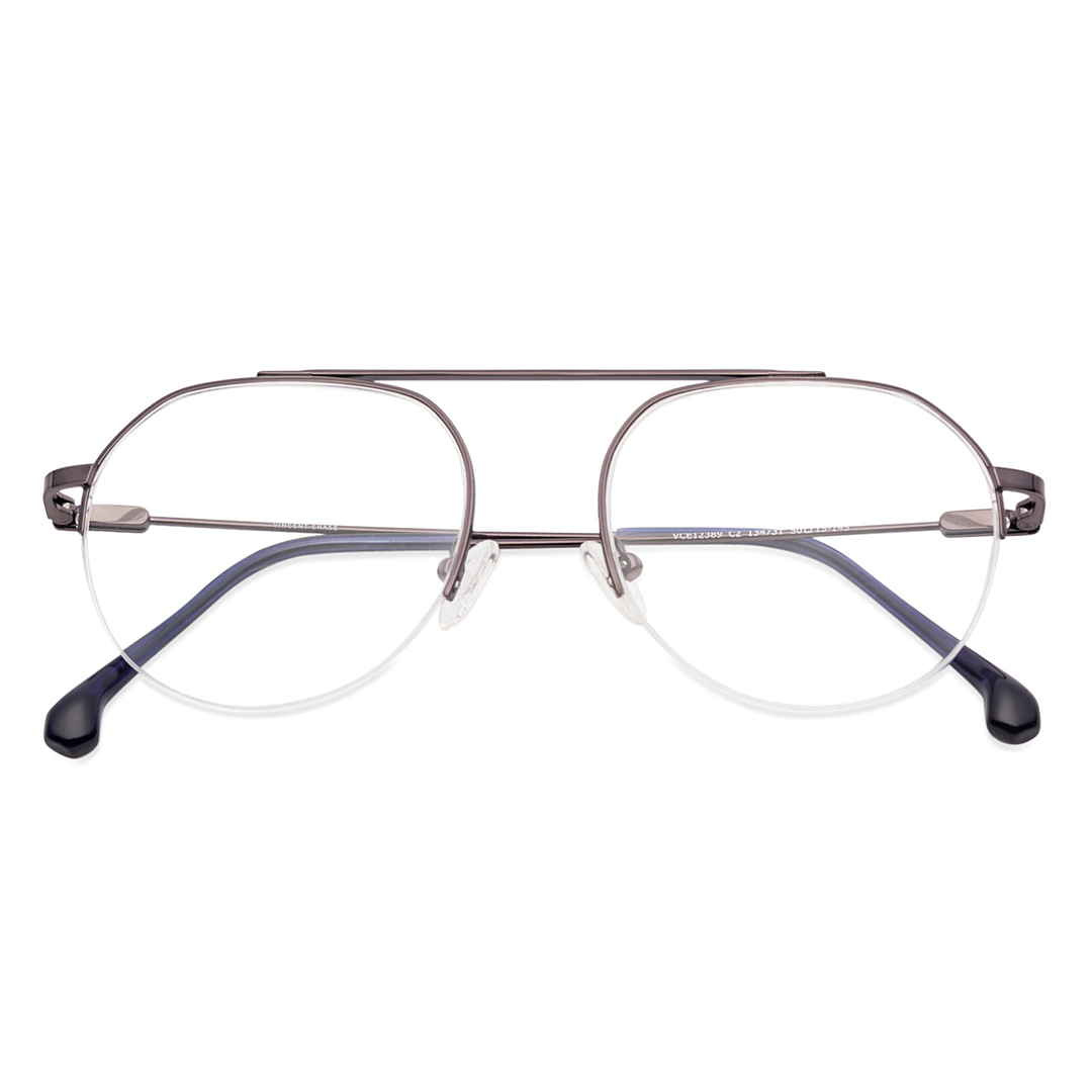 Vincent Chase Online Mid Gunmetal Half Rim Geometric right side