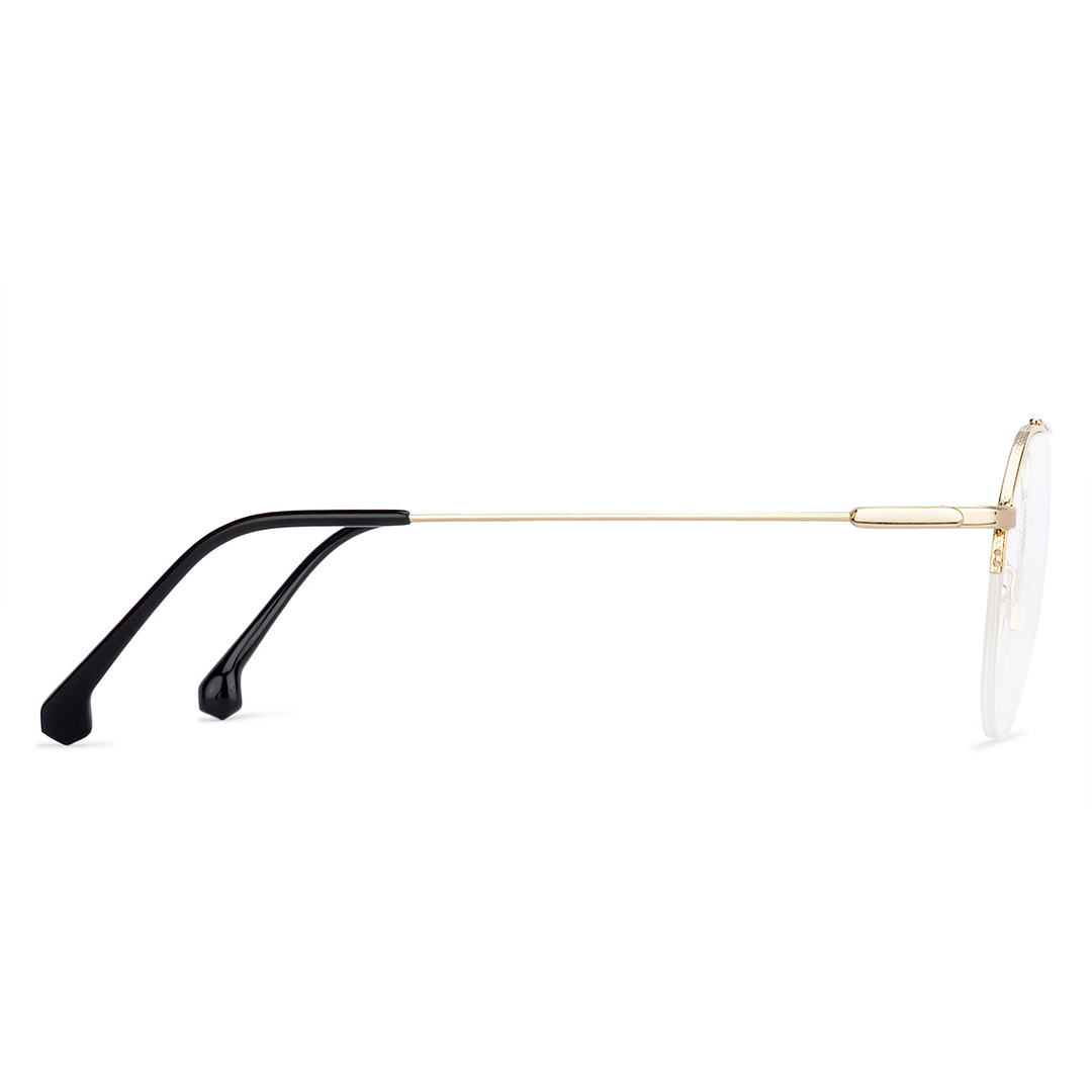 Vincent Chase Online Gold Half Rim Geometric left side