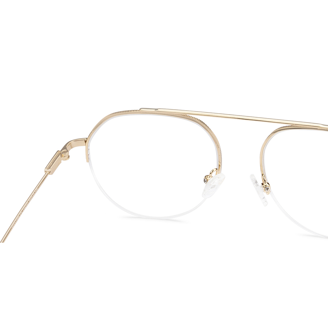 Vincent Chase Online Gold Half Rim Geometric right side