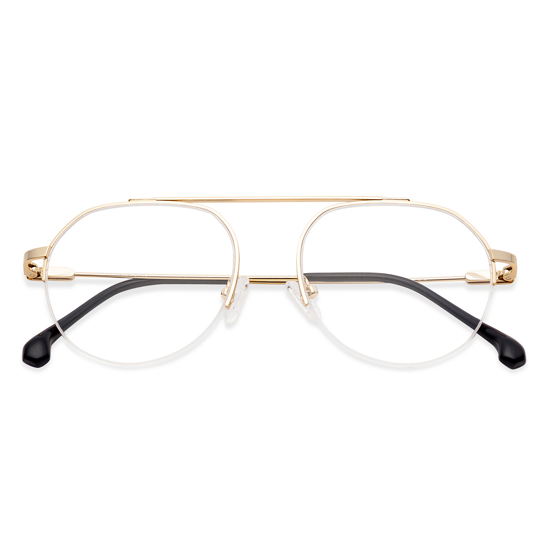 Vincent Chase Online Gold Half Rim Geometric left side