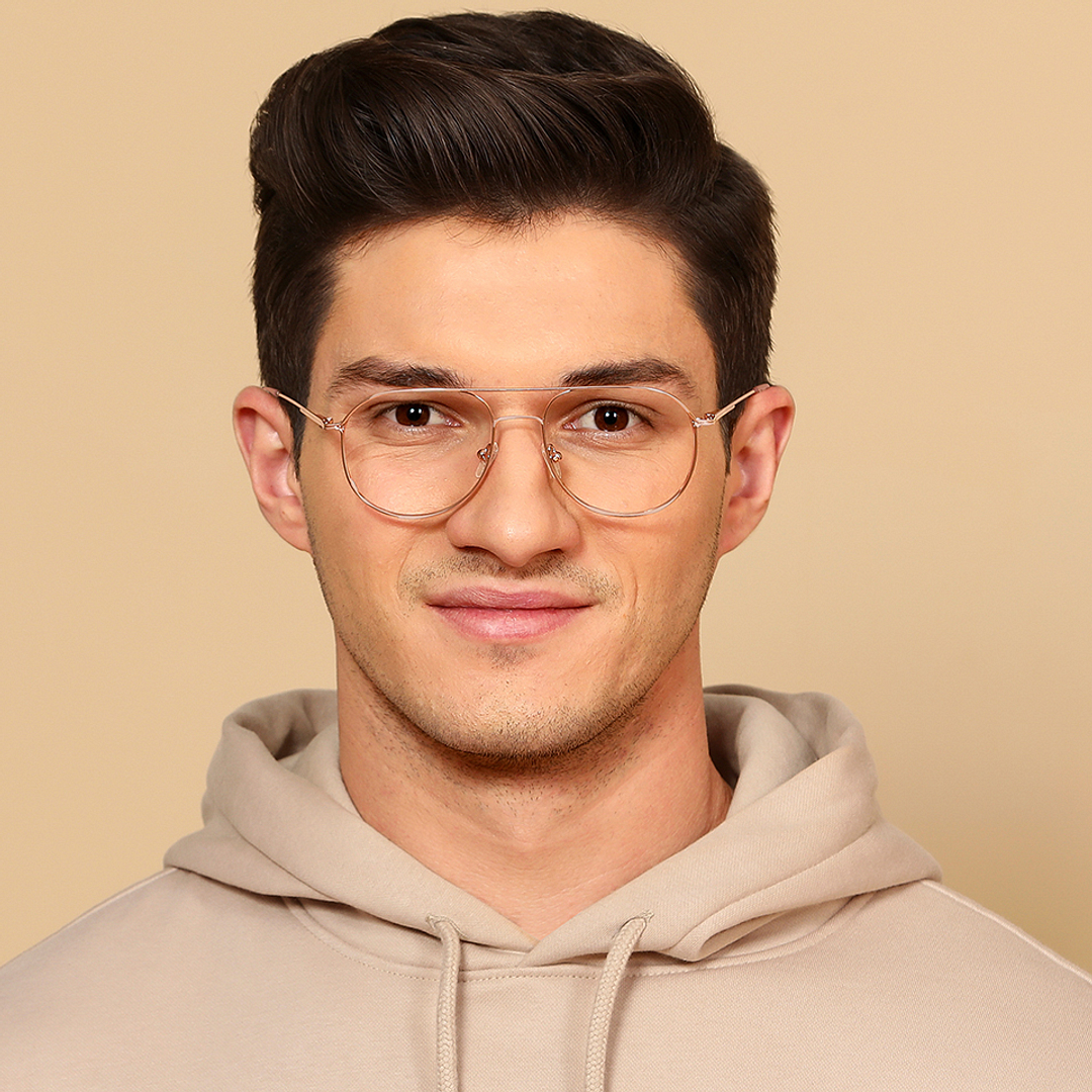 Vincent Chase Online Gold Full Rim Aviator left side
