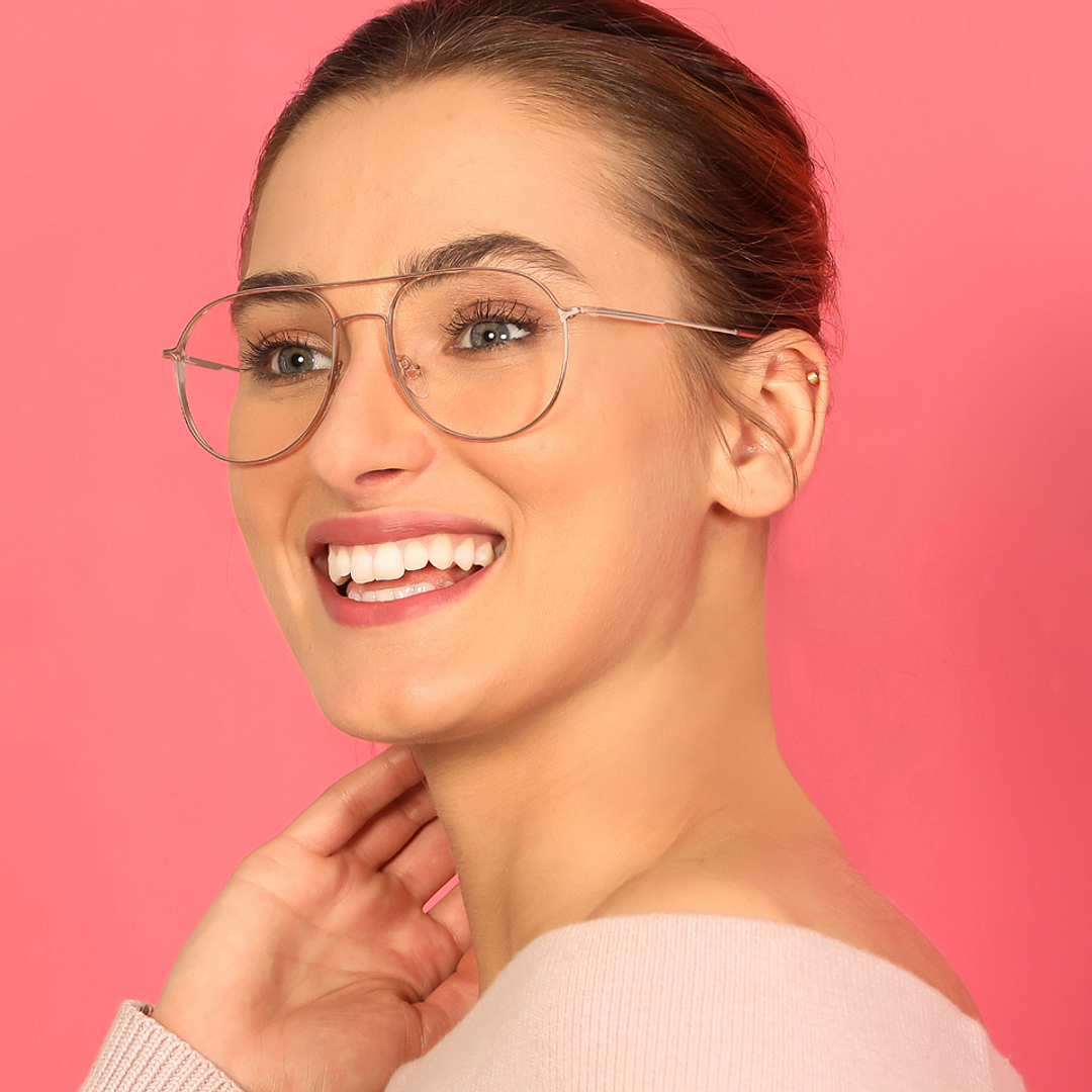 Vincent Chase Online Gold Full Rim Aviator left side